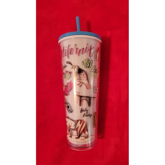 New Starbucks Cold Cup California State Venti Tumbler 24 Oz. 2022 New with Tag - Picture 2 of 6
